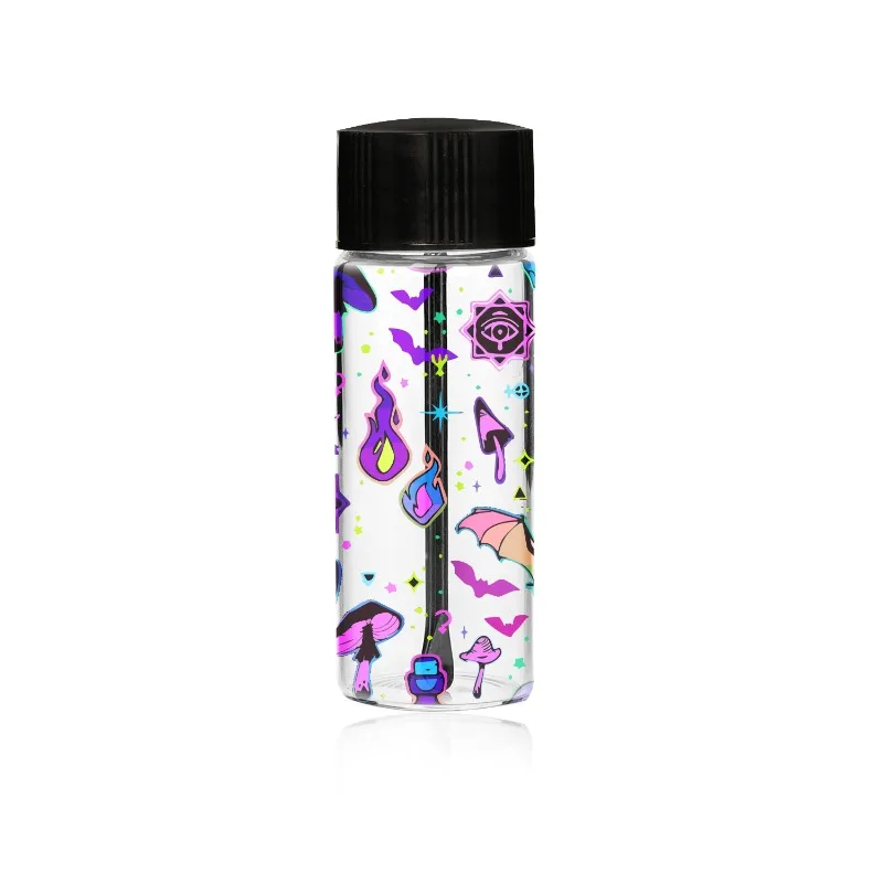 mini Snuff portable Storage box With snuff spoon glass Sealed Waterproof Light-weight Medicine box uv pattern Men Woman Gift view 3