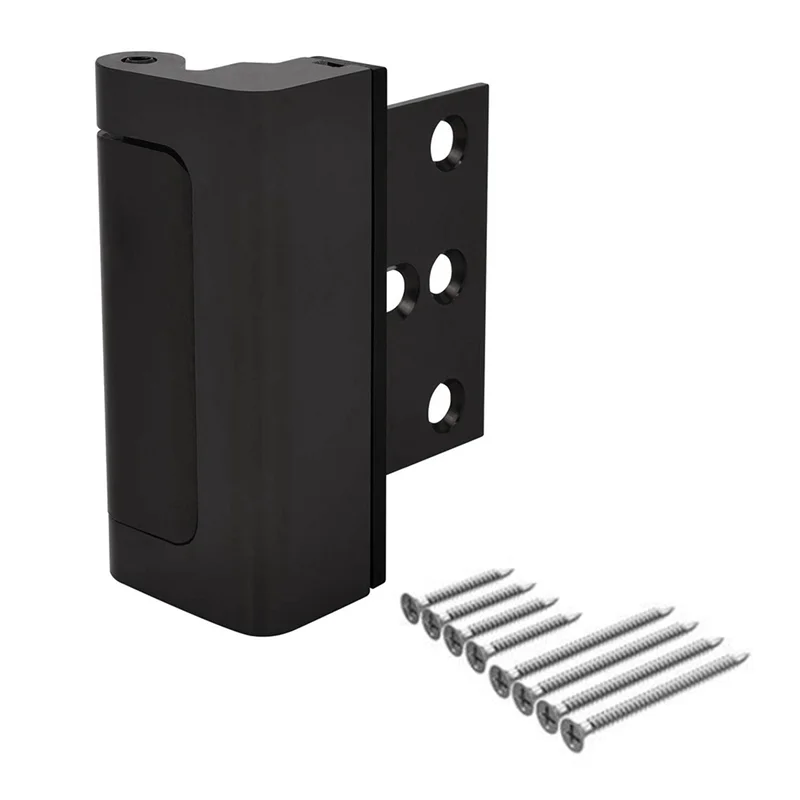 Y19A Door Reinforcement Lock Privacy Door Latch Stop Childproof Construction 3 Inch Stop Childproof Black