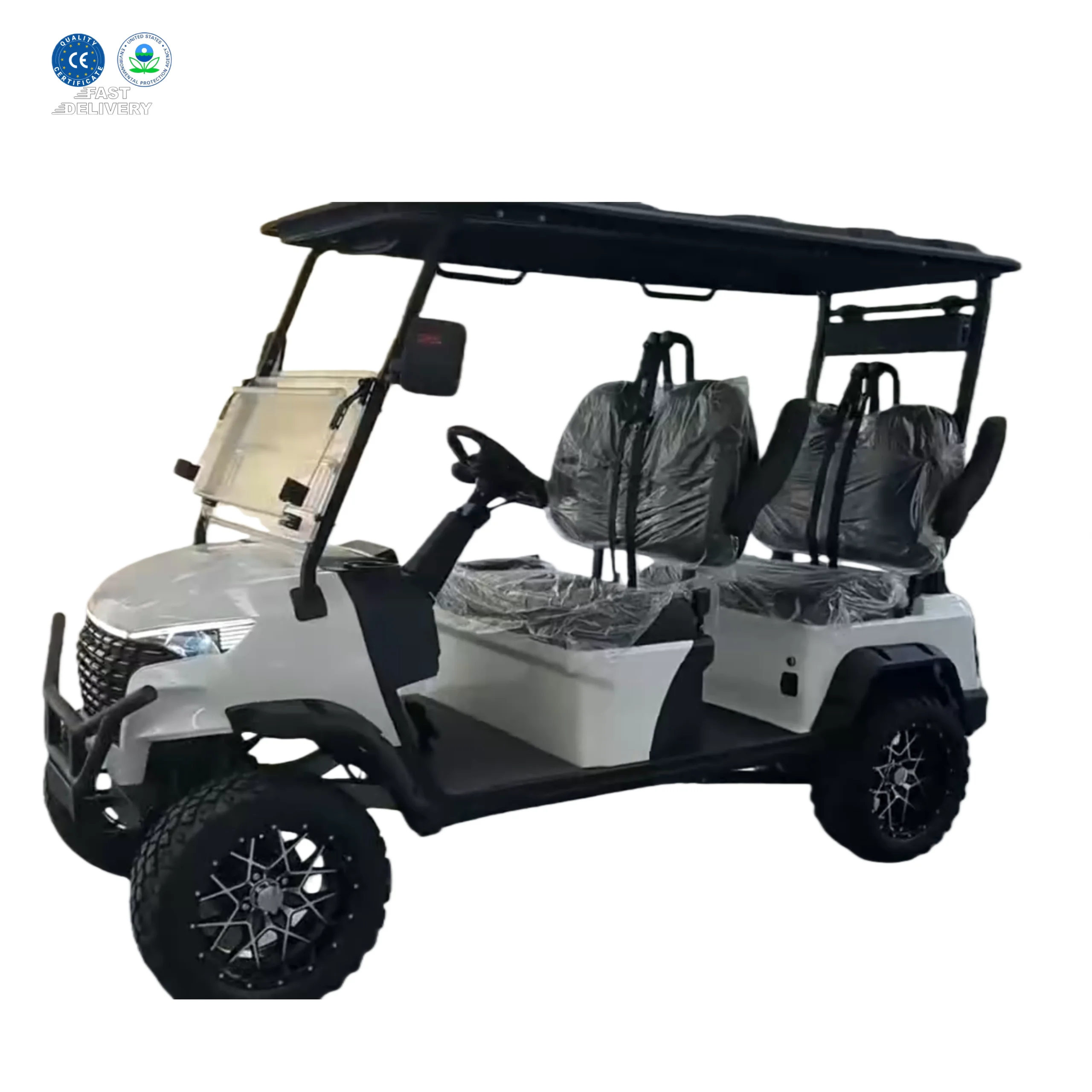 

TONGCAI Chinese Off Road Club Car 4 Seater Lithium Battery Commute Golf Cart Small Electric Car Golf With Bag Stand