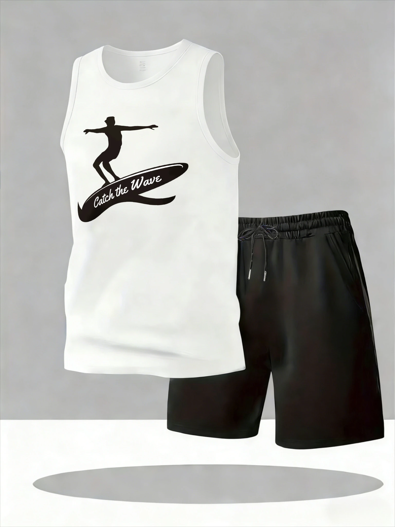 

Men's Tank Top Sets 2026 Summer Quick drying crewneck seaside oversize running men's tracksuit clothing set Breathable sports