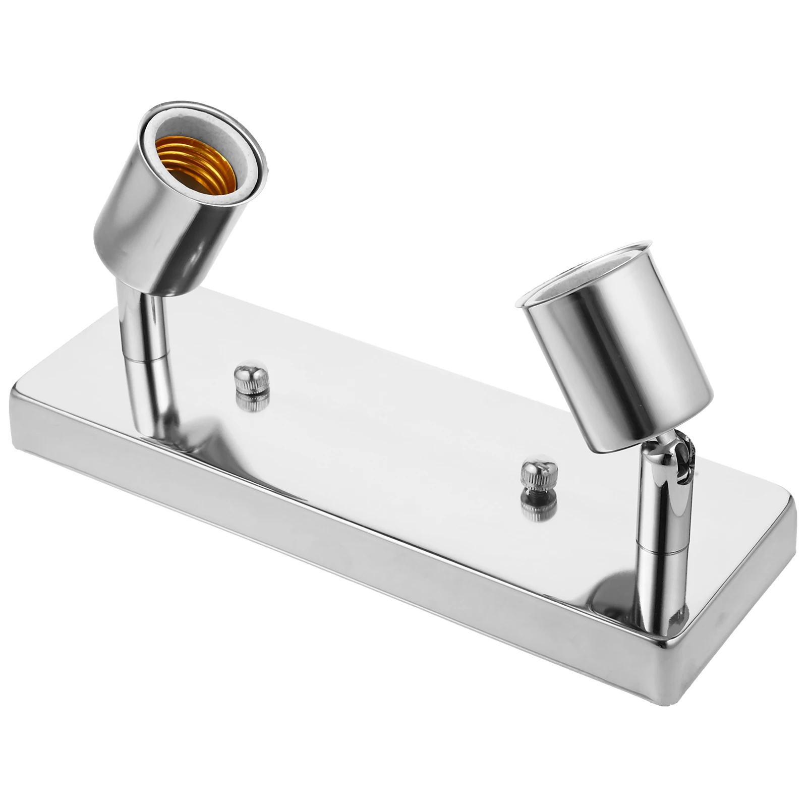 

Long Rectangular Wall Light E27 Steel Lamp Socket Holder Thick Screw Ceiling Mount Lamp Parts Bulb Holder Light Base