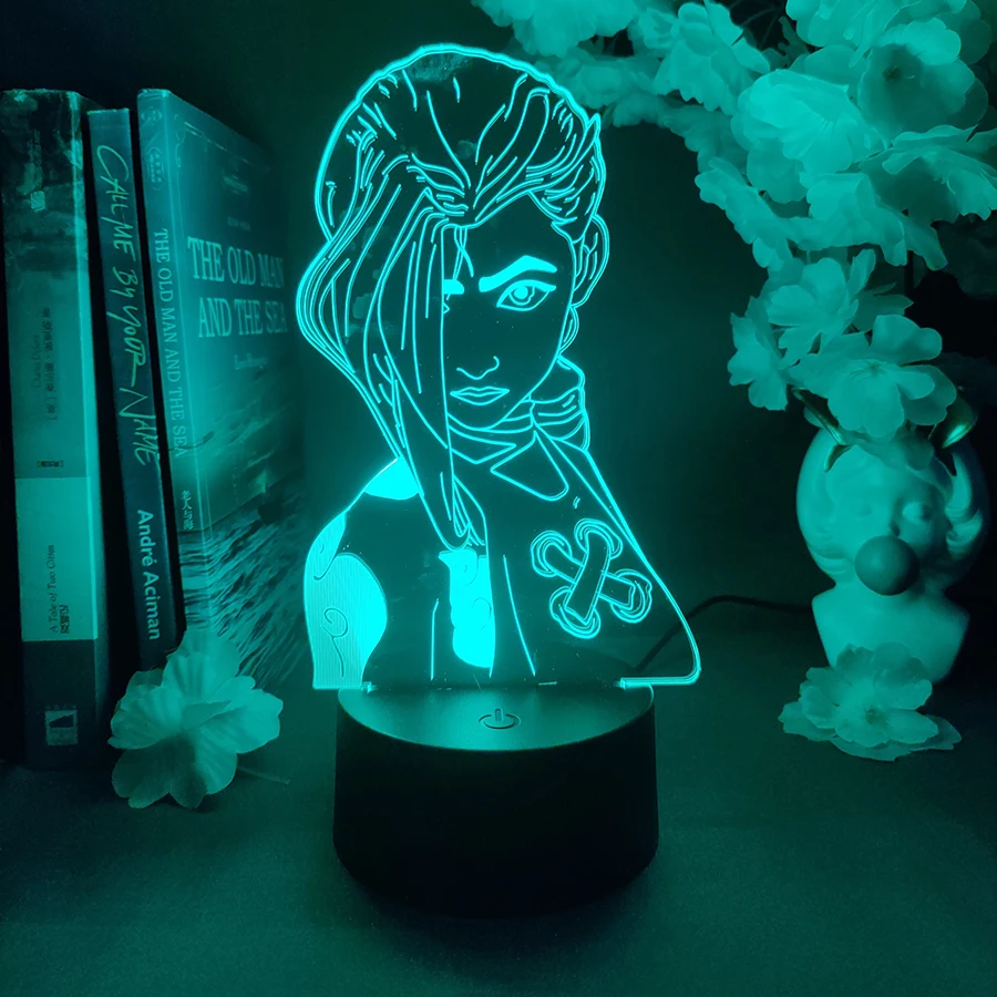 Game League of Legends Runaway Loli JINX LOL Night Light Bedroom Decoration Cool Xmas Gift Kids Game Room Decoration Light