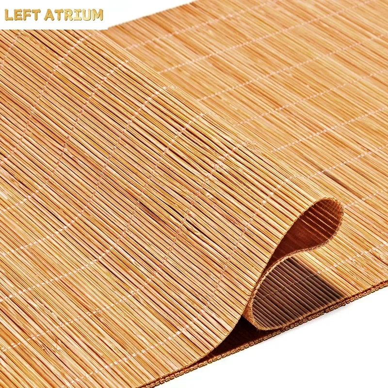 Japanese Zen Bamboo Weave Tea Mats Table Runners Curtains Table Cover Kung Fu Tea Set Accessories Home Decor Coffee Tablecloth