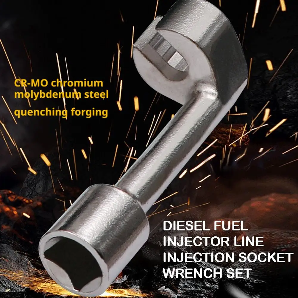 

Торцевой ключ 12/14/16/17/18/19 мм L-образный открытый шестиугольный топливный шлицевой автомобильный топливный приводной ключ 1/2 Re A0l0