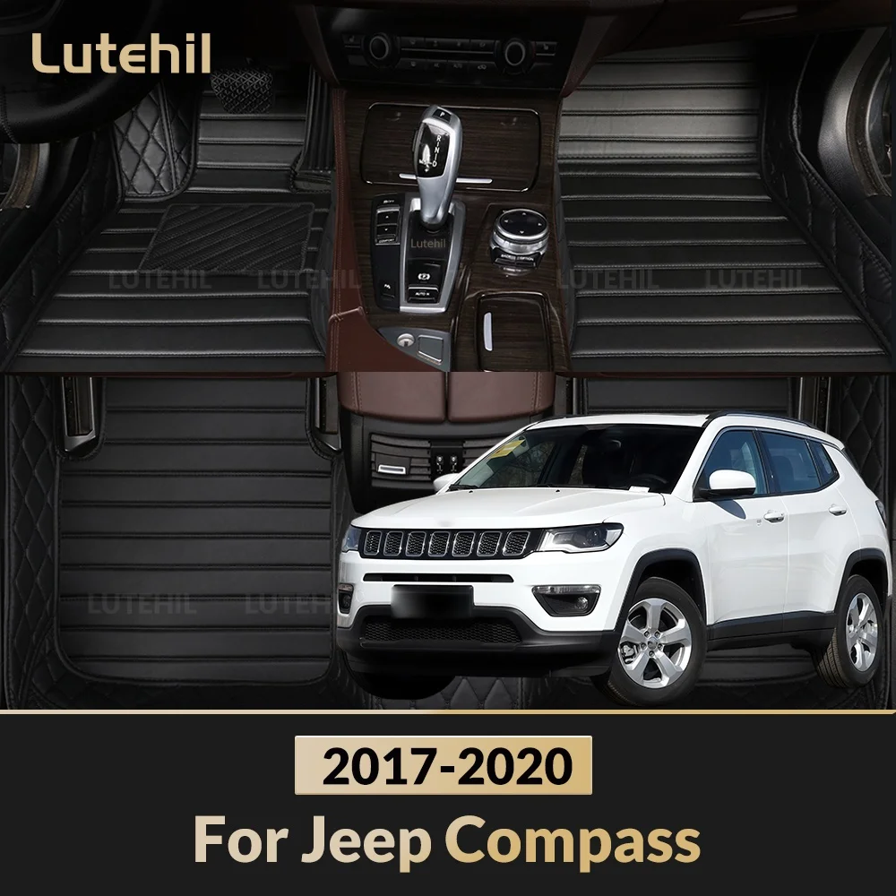 For Jeep Compass 2017 2018 2019 2020 Car Floor Mats All Weather Carpet Cover Floor Liners Interior Protector Accessories