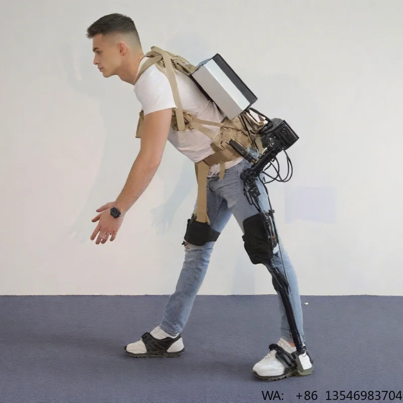 

Hydraulic Powered Exoskeleton for Mobile Computing Secures Workers Heavy Object Lift 60kg Capacity Product Security Protection