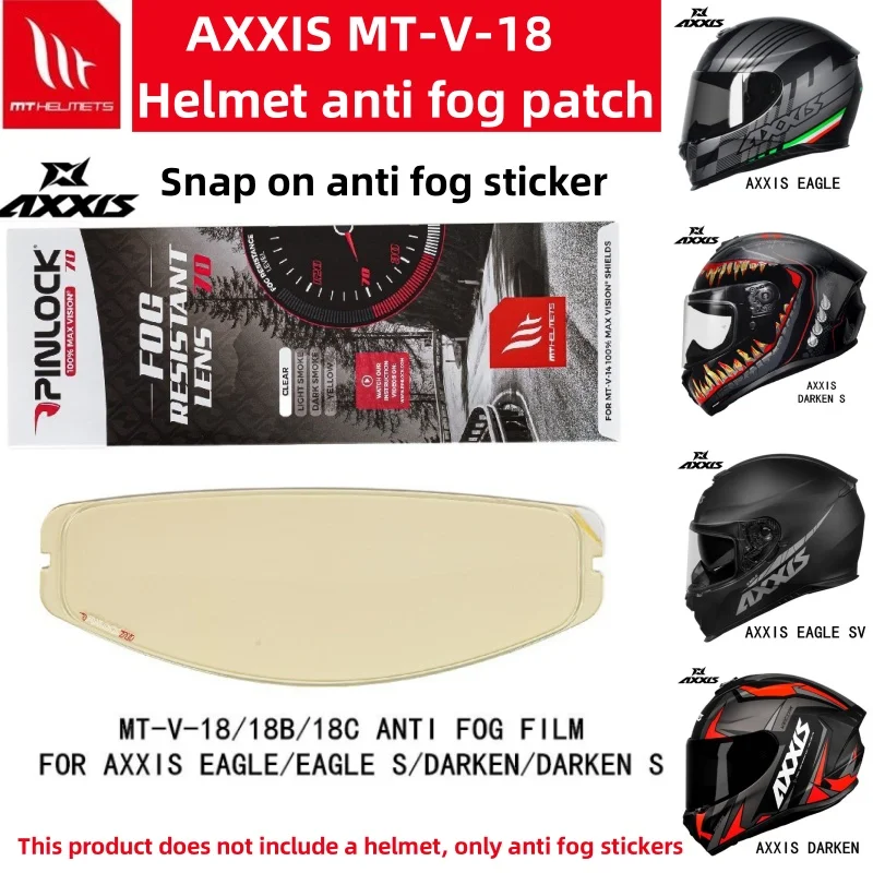 

Snap on Anti Fog Sticker AXXIS MT-V-18 Compatible with AXXIS DARKEN S/DARKEN/EAGLE/EAGLE SV Helmet Helmet Accessories