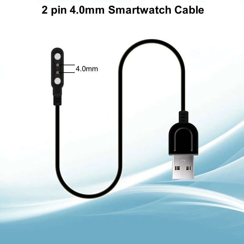 

60cm Thimble Spacing 4mm Magnet Spacing 12.5mm Magnetic Smartwatch USB Cable For 2 Pin 4.0mm Smart watch