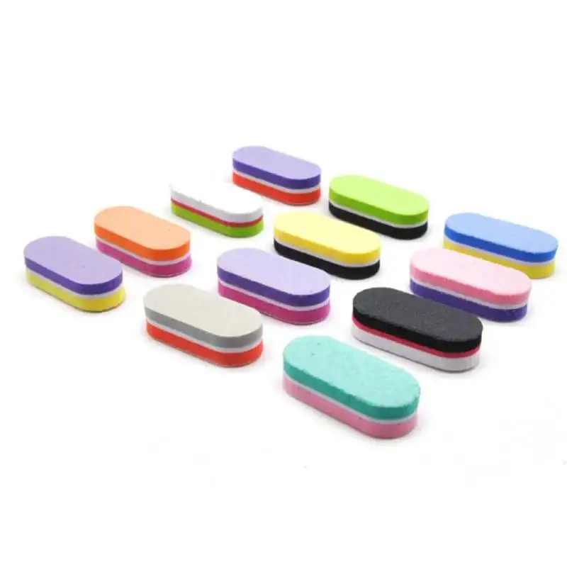 Mini blocs de lime à ongles double face, coupe-ongles, tondeuse professionnelle, éponge colorée, bandes de ponçage de vernis à ongles, lot de 1, 3, 5 pièces