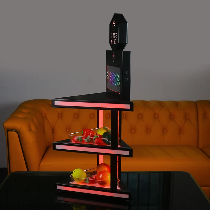 

LED Screen Fruit Platter Light-Up Service Tray Snack Holder for Nightclub Bar KTV Party Home Decor LED Light Fruit Tray