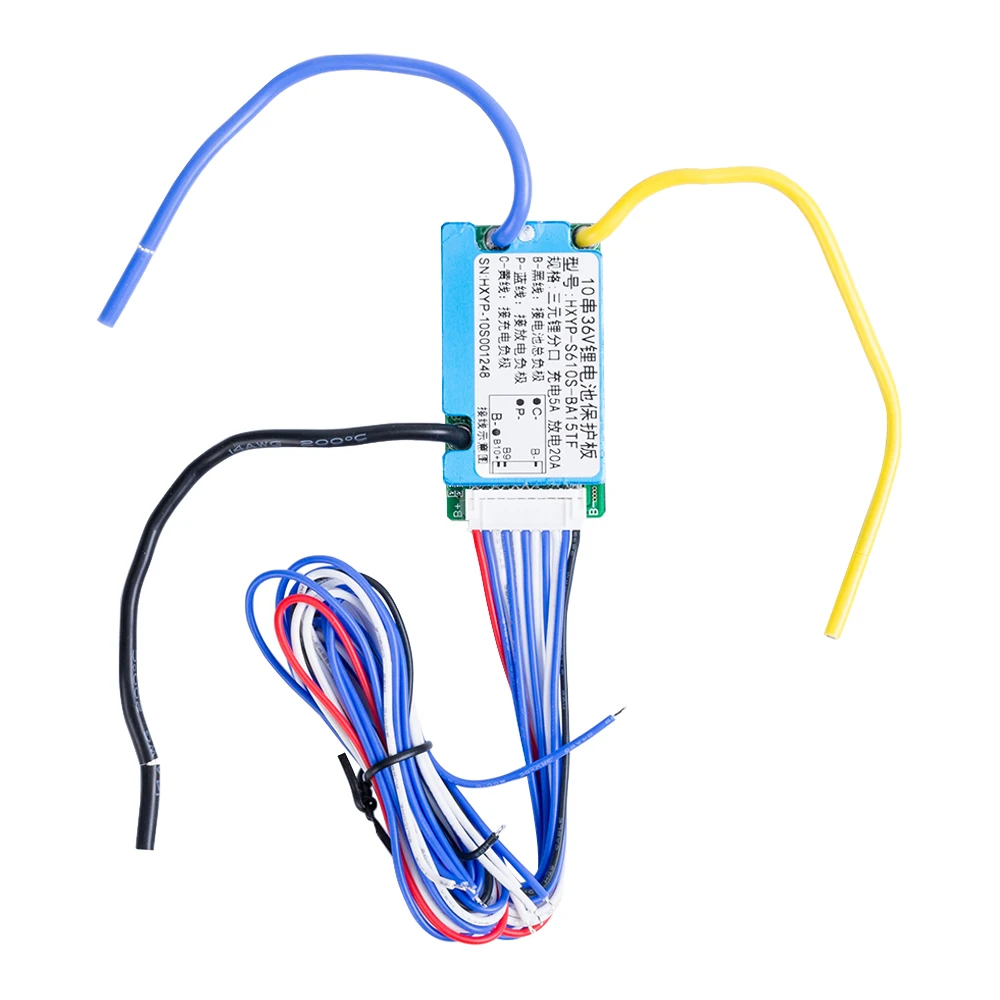BMS 10S 36V 20A литий-ионная батарея управляемая пластина разделенный порт защита от перезарядки для E-bike Escooter 60,5*32,5*9 мм