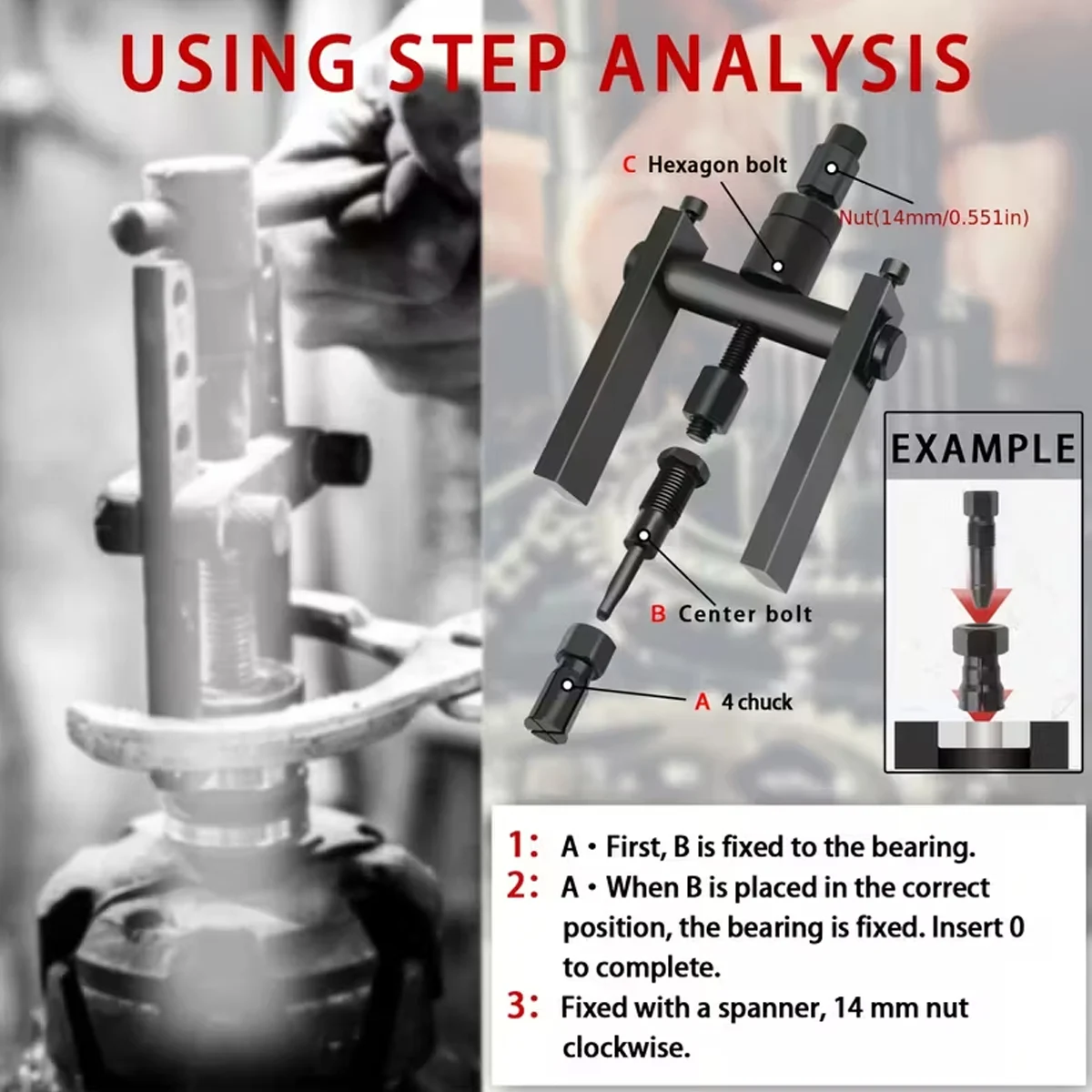 10 Teile/satz Motorrad Lager Puller Kit Praktische Interne Removal Tool mit Box für Motorrad Wartung