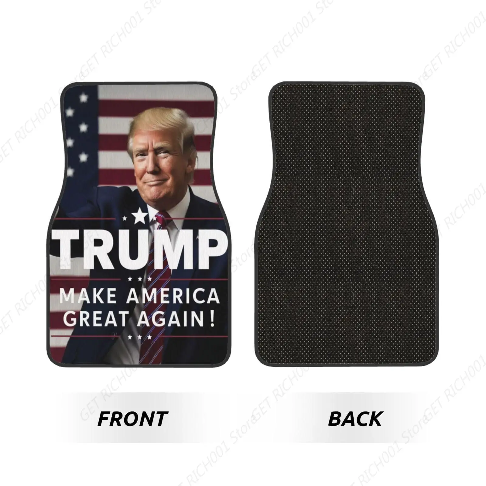 Trump Election Carpet Floor Mats for Cars, Auto Accessories Front Rear Car Floor Mats Funny Car Floor Foot Mat Sets of 4 PC