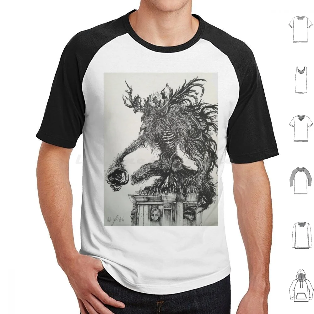 Beast Cleric Dark Souls. Gothic Art T Shirt Cotton Men Women DIY Print Dark Souls Souls Dark Bloodborne Gaming Dark Souls 3