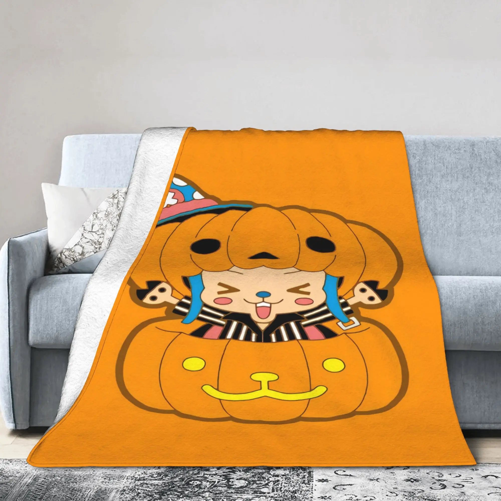 Tony Tony Chopper Halloween Blankets Warm Soft Plush Throw Blanket For Child Couch Chair Sofa Bed Flannel Bedspread Bed Cover