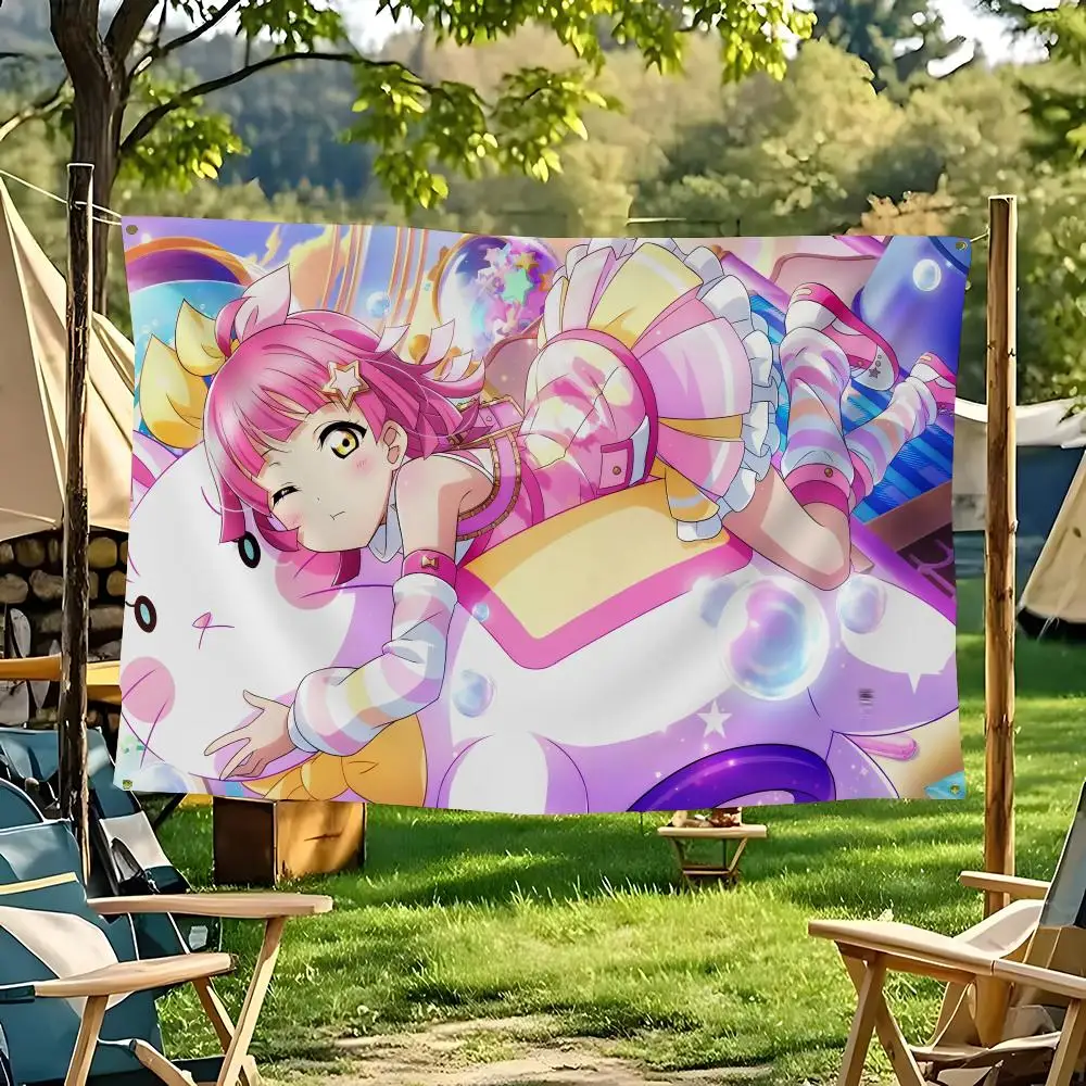 Virtual Idol Rina Tennoji Flags flag For Decoration Outdoor Picnic Hanging Home Camping Party Banner