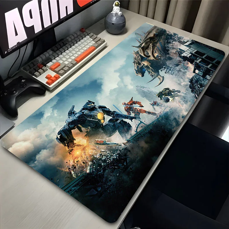 Godzillas Laptop Mouse Pad Anime Black Non-Slip Rubber Pads Pc Gamer Cabinet Keyboard Carpet Extended Gaming Playmat Mouse Mats