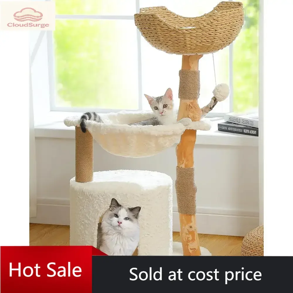 

Акция: ограниченное предложение по цене! Роскошная деревянная лежанка-башня для кошек с просторным домиком, гамаком и когтеточкой для крупных кошек.