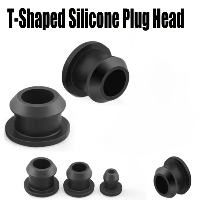 

25Pcs Black Silicone Hole Plugs, Round Snap-In Sealing Caps for Kitchen Industrial Use