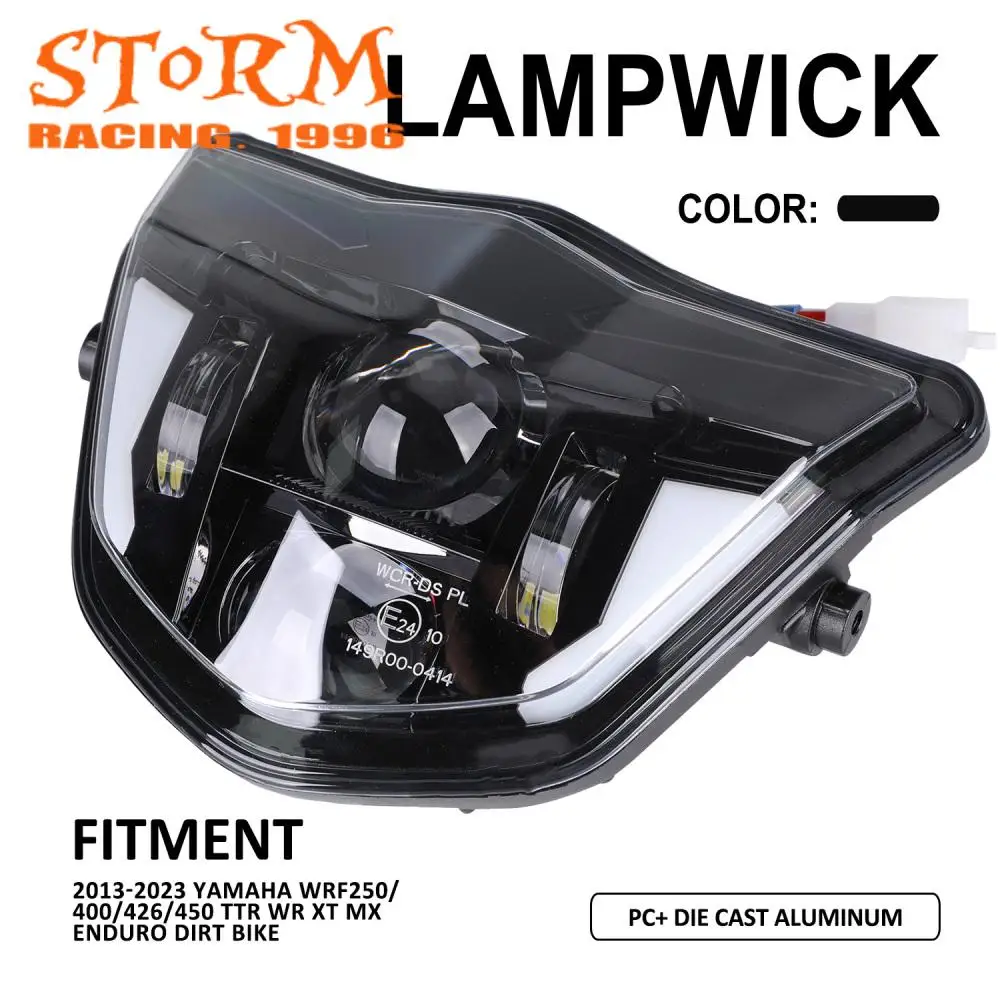 

Headlight Head Light Wick Headlamp Motorcycle Parts For WRF 250/400/426/450 TTR WR XT MX Enduro Dirt Bike 2013-2023