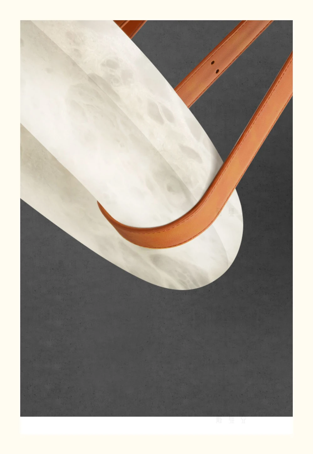 Marble Ring Brown Dark Leather Pendant Lights
