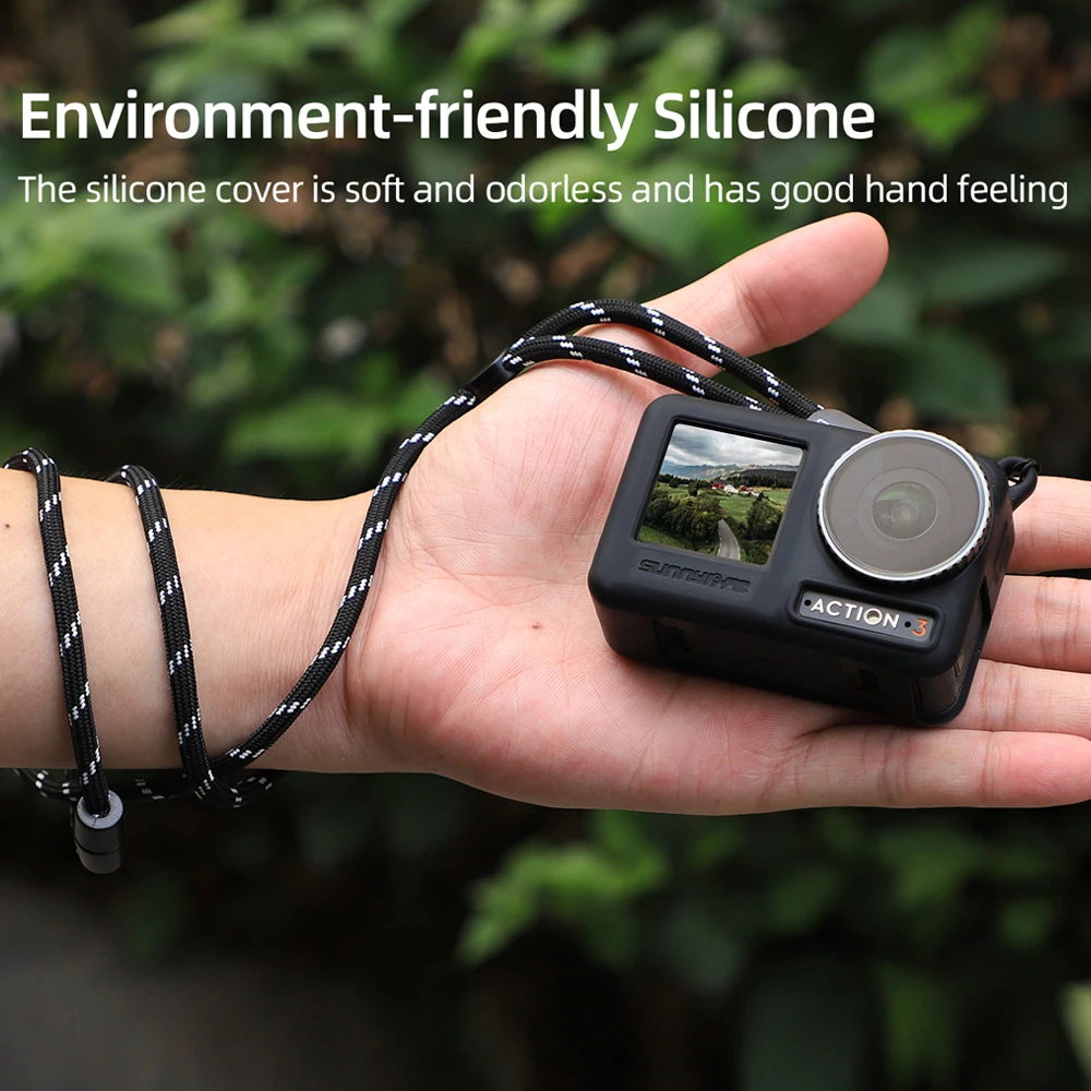 Sunnylife Silicone Protective Cover for DJI Osmo Action 3 Camera Accessories Full Protector Case Anti-scratch Shell Sleeve