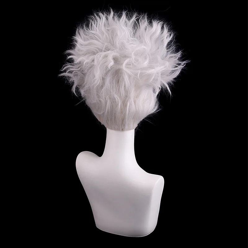 Anime White Luffy Cosplay Gear 5 Nik Form WIG Luffy Silver Fluffy Curly Hair Cosplay Anime Wig Heat Resistant Hair Synthetic view 5