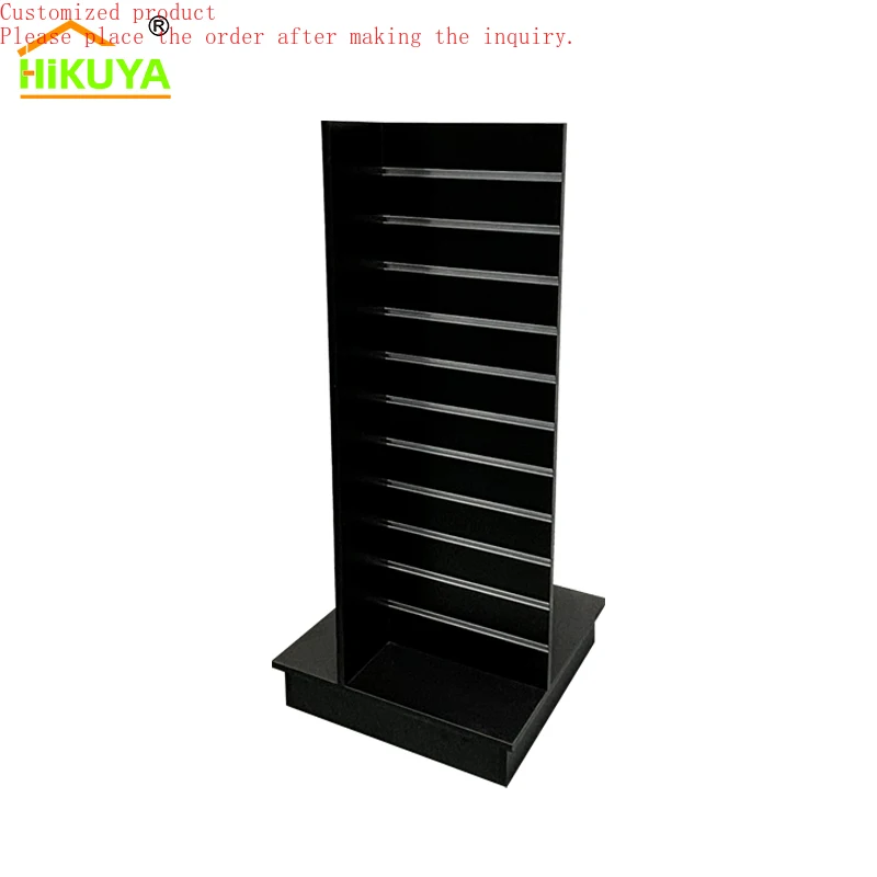 

Custom.4 Side Slatwall Aluminum Insert Tower Slatwall Rotating Jewelry Display
