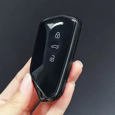 Soft TPU Car Transparent Key Case Remote Control Protect Cover For VW Volkswagen Golf 8 ID.3 ID.4 Skoda Octavia A8 MK4 MK8 GTI R