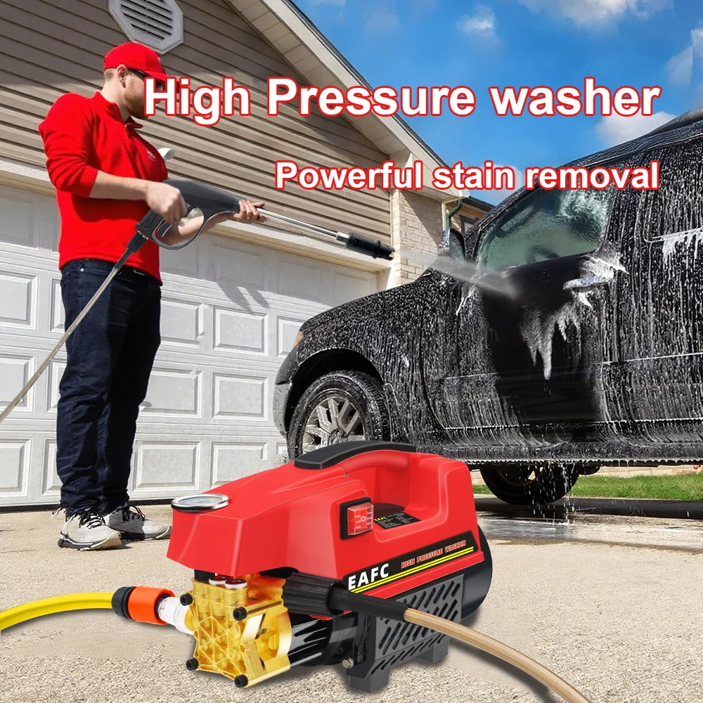 EAFC Car Wash Machine 200 Bar High Power 1000W 220V With Long Gun Machine Car Washer Water Gun Water Efficient cleaning tool