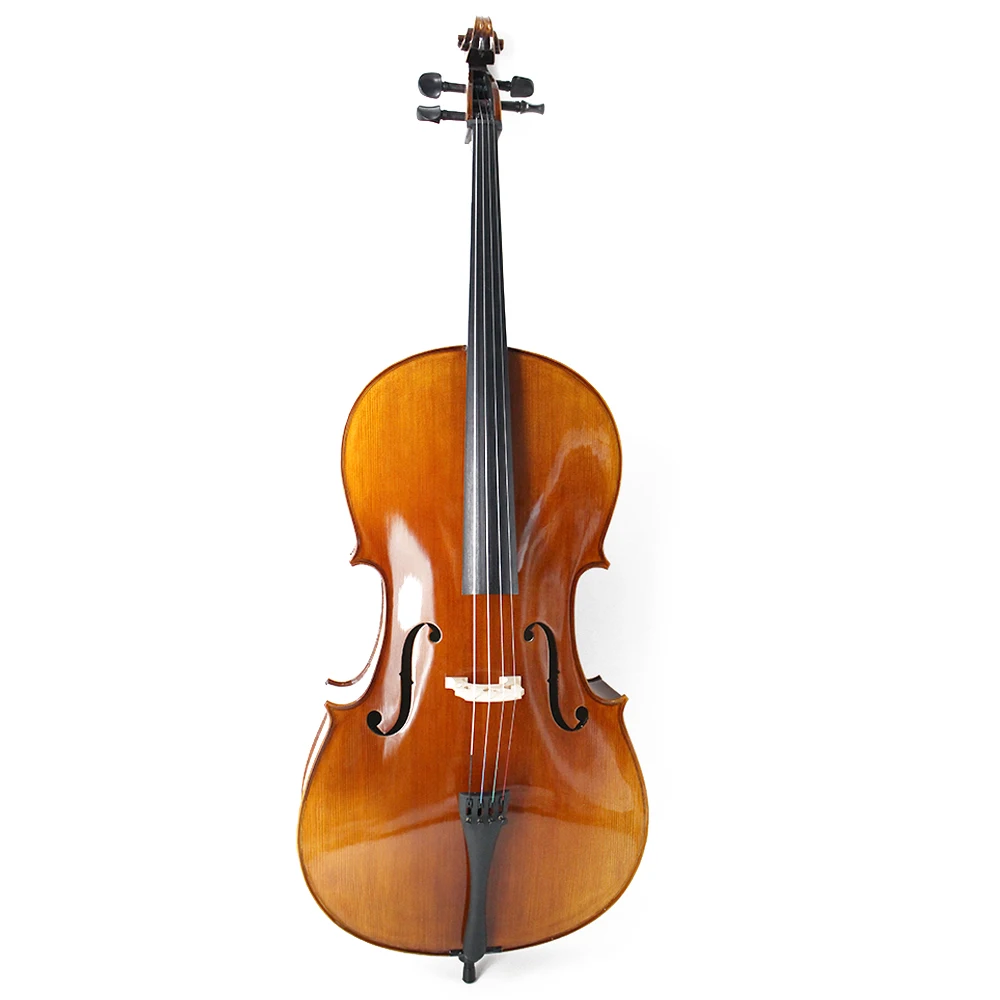 

High Quality Handmade Varnish Maple Cello Natural Flamed Antique Cello TL013