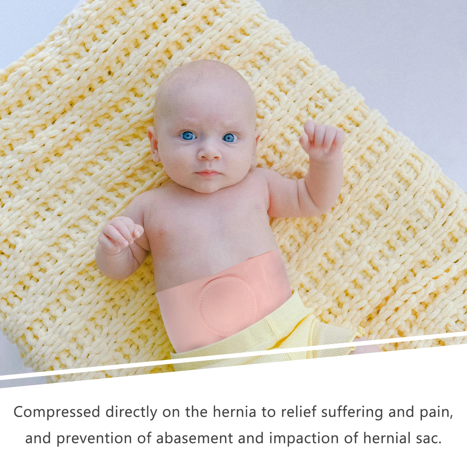 

2Pcs Infant Umbilical Hernia Belt Soft Stretchable Cotton Material Abdominal Support Band Comfort Fit for Newborn Baby Belly