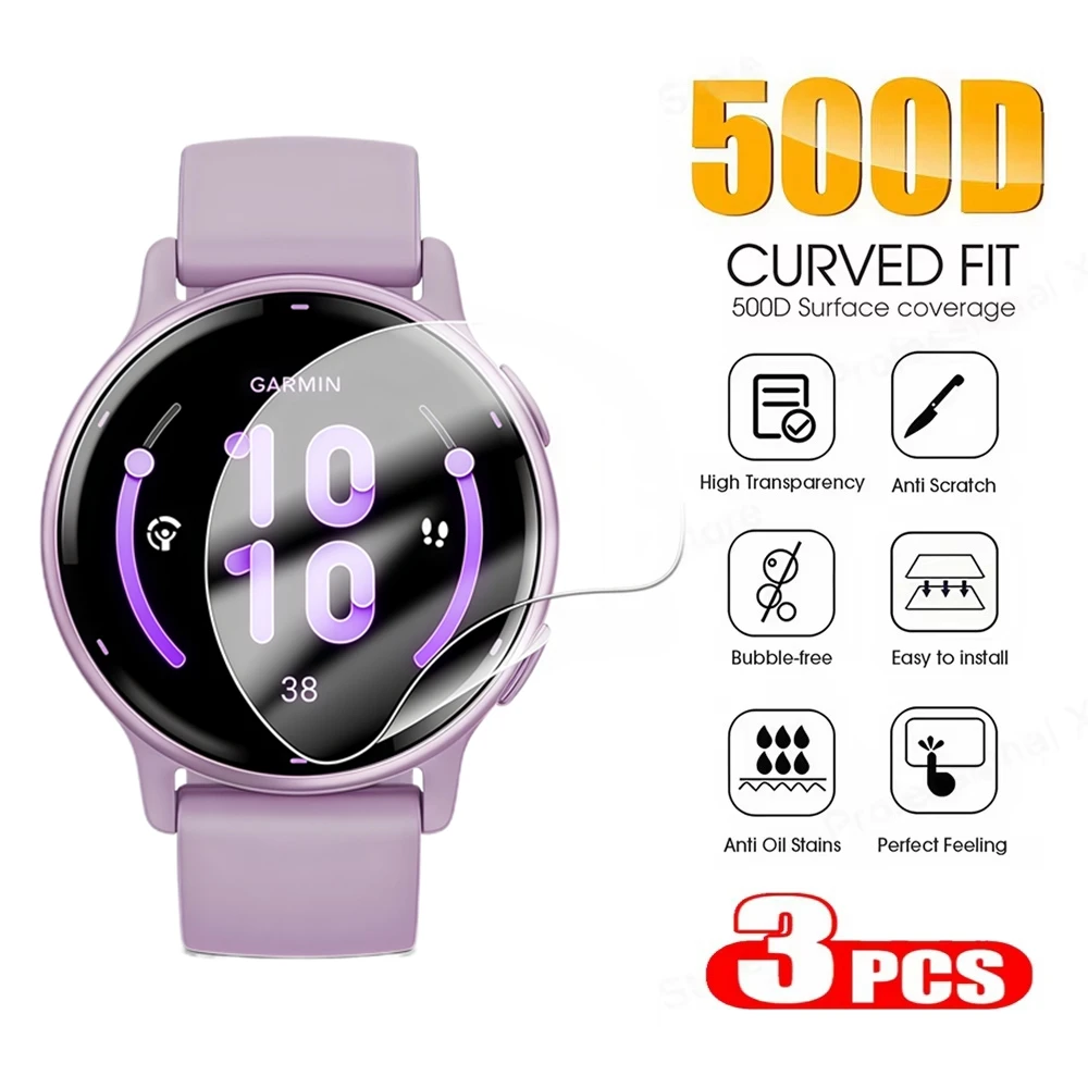 For Garmin Vivoactive 5 Hydrogel Film Anti-scratch HD Clear Screen Protector For Garmin Vivoactive 3 4 4S 5 Vivoactive5 No Glass