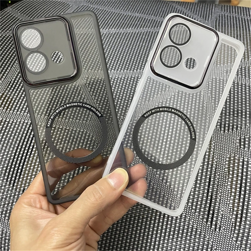 Magnetic Case For Motorola Edge 40 Neo Case Soft Silicone Clear For MagSafe Cover For Moto Edge40 Neo 5G Camera Protection Shell
