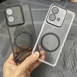 Magnetic Case For Motorola Edge 40 Neo Case Soft Silicone Clear For MagSafe Cover For Moto Edge40 Neo 5G Camera Protection Shell