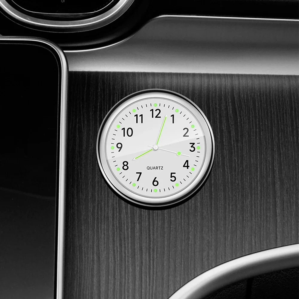 Car Clock Luminous Mini Automobiles Internal Stick-On Digital Watch Mechanics Quartz Clocks Auto Ornament Car Accessories Gifts