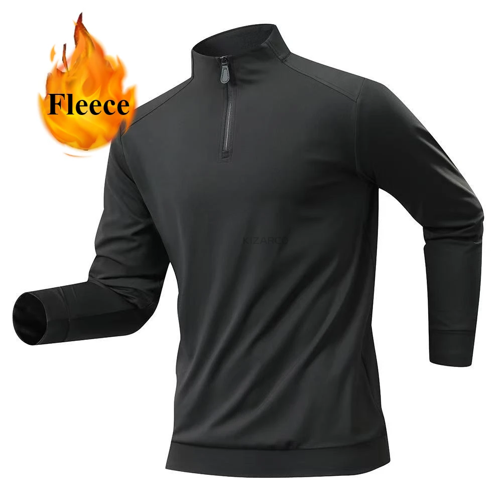 Basketball Thermal T Shirt for Men Underwear Men's Fleece-lined Running Set Winter Bottoming Wear Top Fitness Running Jersey