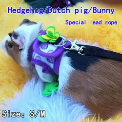 Small Pet Harness With Leash Bunny Pet Accessories Vest Adjustable Harnesses Ferret Hamster Guinea Pig Bunny Leash Pet Supplies