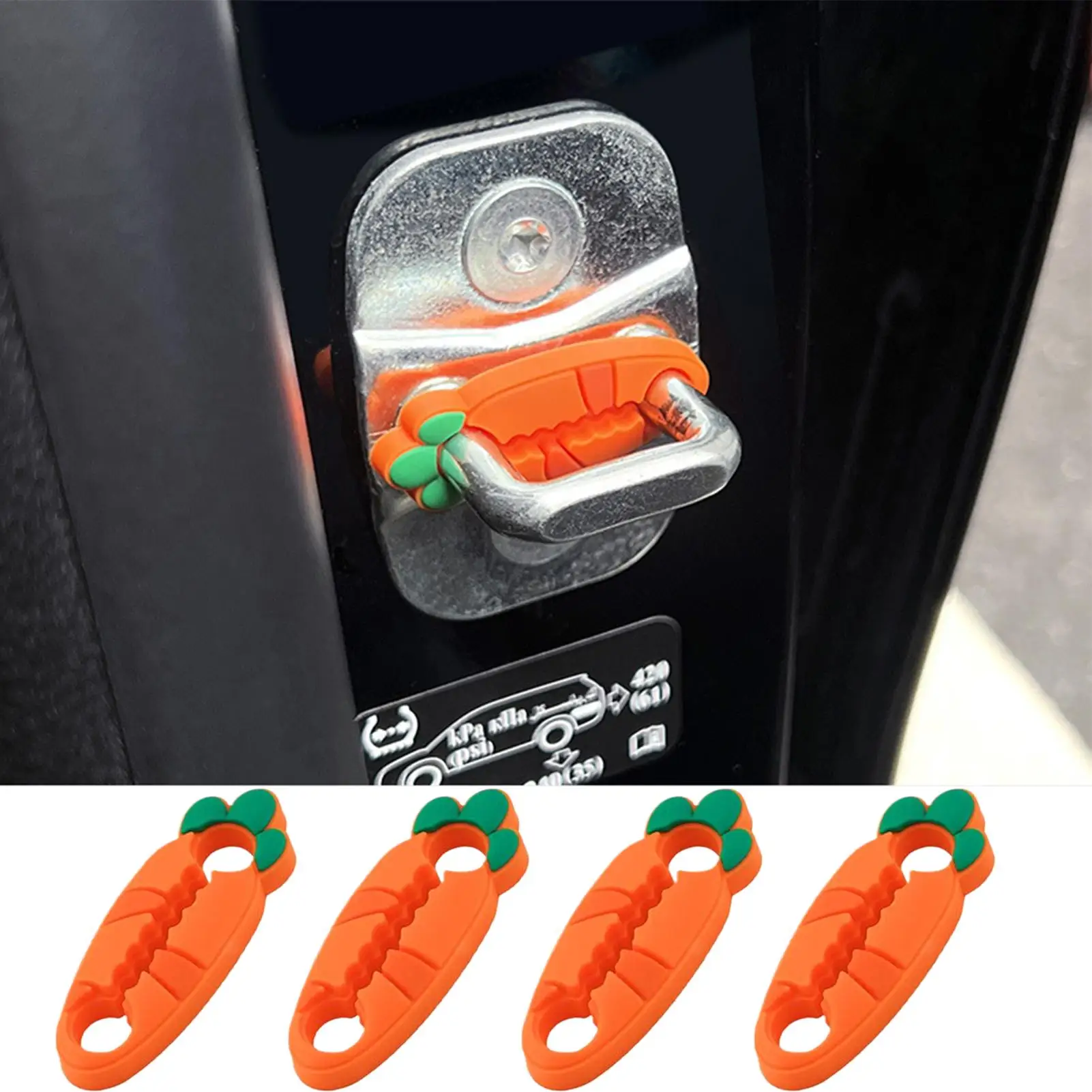 4 Stück Silikon-Autotürschlossschutz, niedliche Abdeckungen, um Staub und Rost in den Riegel zu verhindern, einfache Schnappung für die Wartung von Autos, LKWs und Wohnmobile