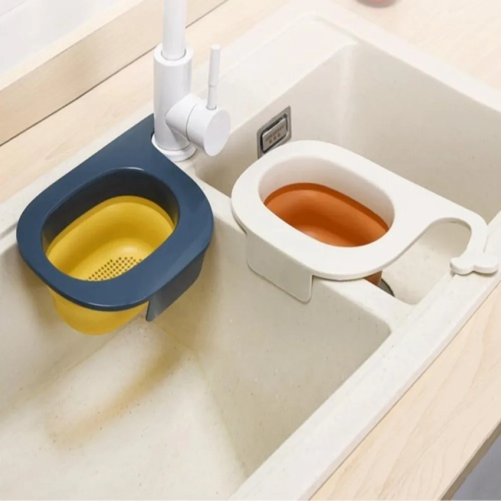 

Multi-Purpose Kitchen Sink Filter Basket Foldable Versatile Drain Bowl Anti-leakage Sink Leftovers Filter Basket Kitchen Use