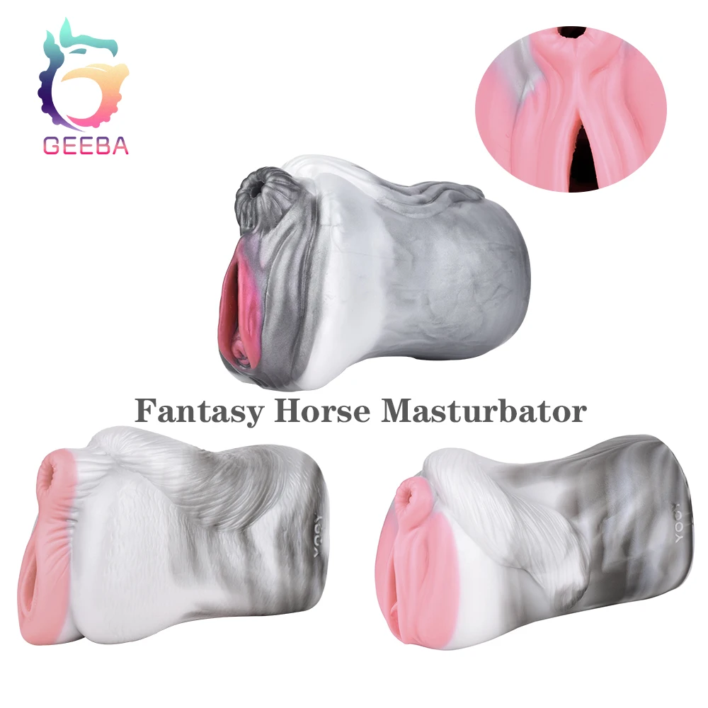 

GEEBA Dual Channel Silicone Male Masturbator Fantasy Airplane Cup Realistic Vaginal Pussy Sex Toys For Men Three Styles To Chose