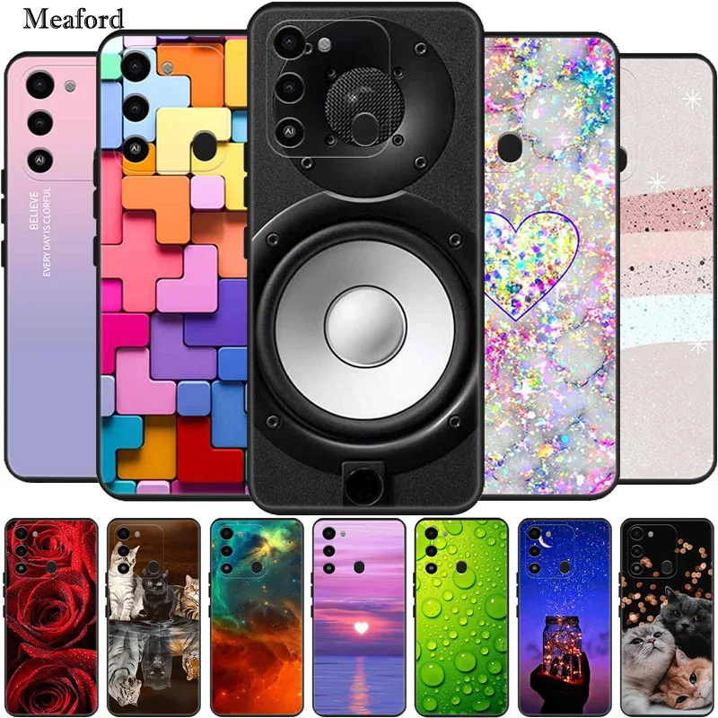 Funda de lujo para Tecno Spark 8C, Funda trasera de silicona suave TPU para teléfono Tecno Spark 8C 8 C Spark8C, Funda de dibujos animados KG5k