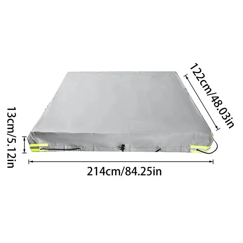 Camping Trailer Cover 420D Oxford UV Resistant Thick Anti-UV Top Panel Windproof Cover Flat Tarpaulin For Vehicles Cars