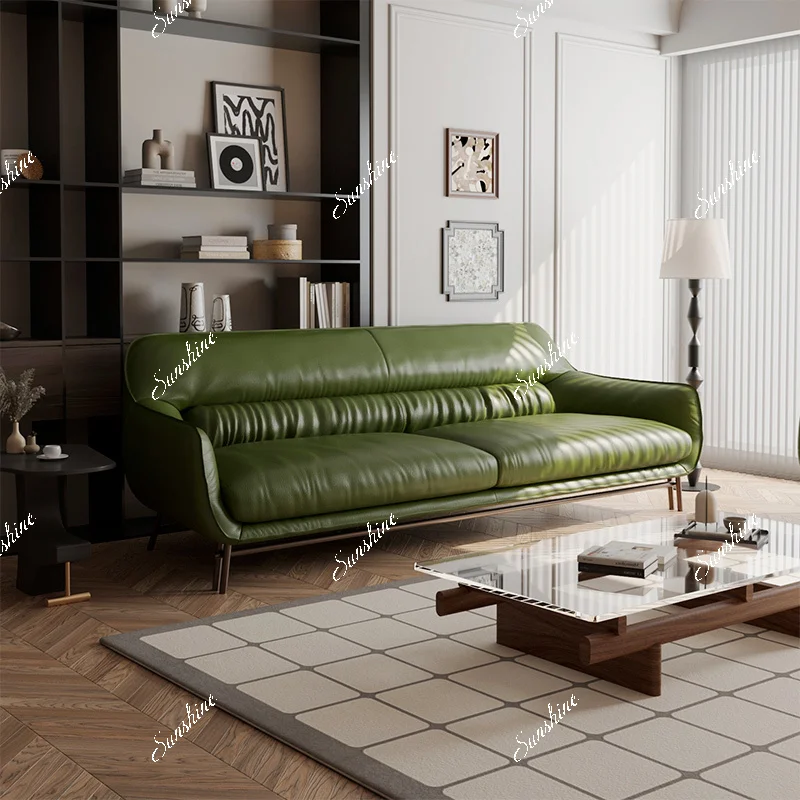 

Italian simple and light luxury, living room, minimalist small apartment straight row, sofa