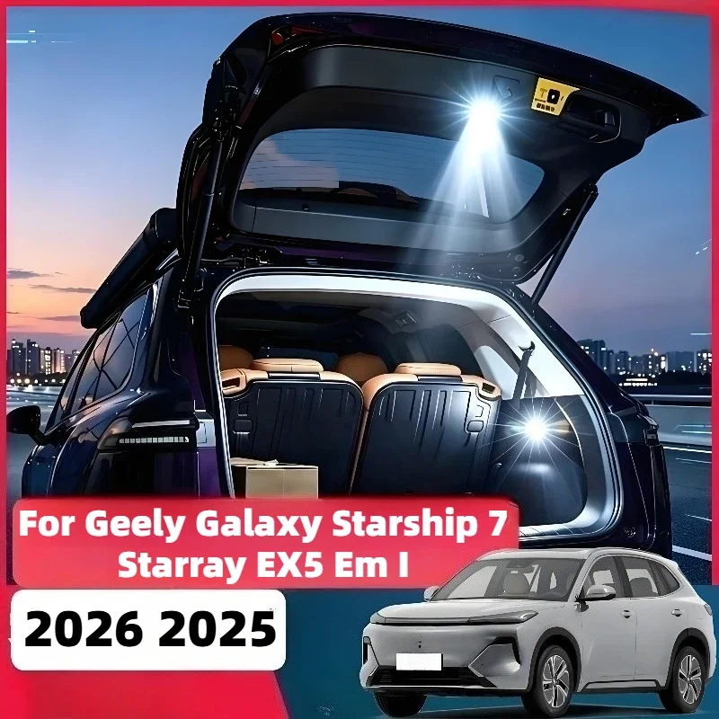 Für Geely Galaxy Starship 7 Starray EX5 Em I 2026 Heckklappenbeleuchtung Heckklappen-Modifikation LED-Kofferraum-Innenbeleuchtung Auto-Innenraum – Detail 2
