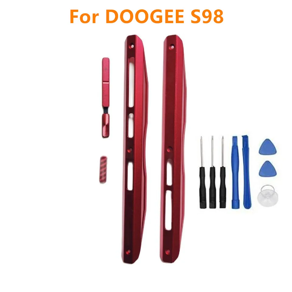 For Doogee S98 Cell Phone shell Middle Side Metal Housings Outdoor Waterproof Side Frame Case Repair Accessories Parts Bumper