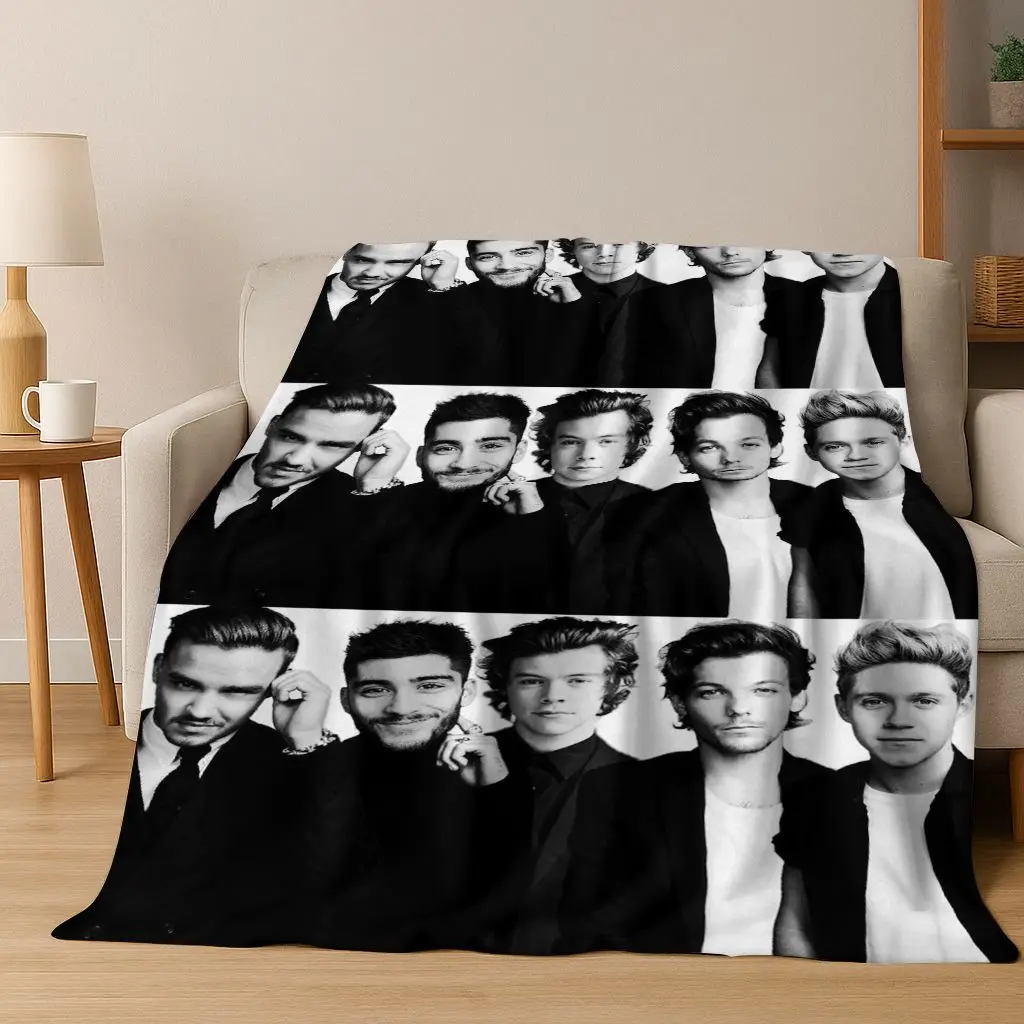 ثلاثية الأبعاد 1D روك اتجاه واحد مزيج الفانيلا بطانية ، دافئ لينة رمي بطانية للمنزل غرفة نوم أريكة تتحول لسرير نزهة غطاء الاطفال هدية