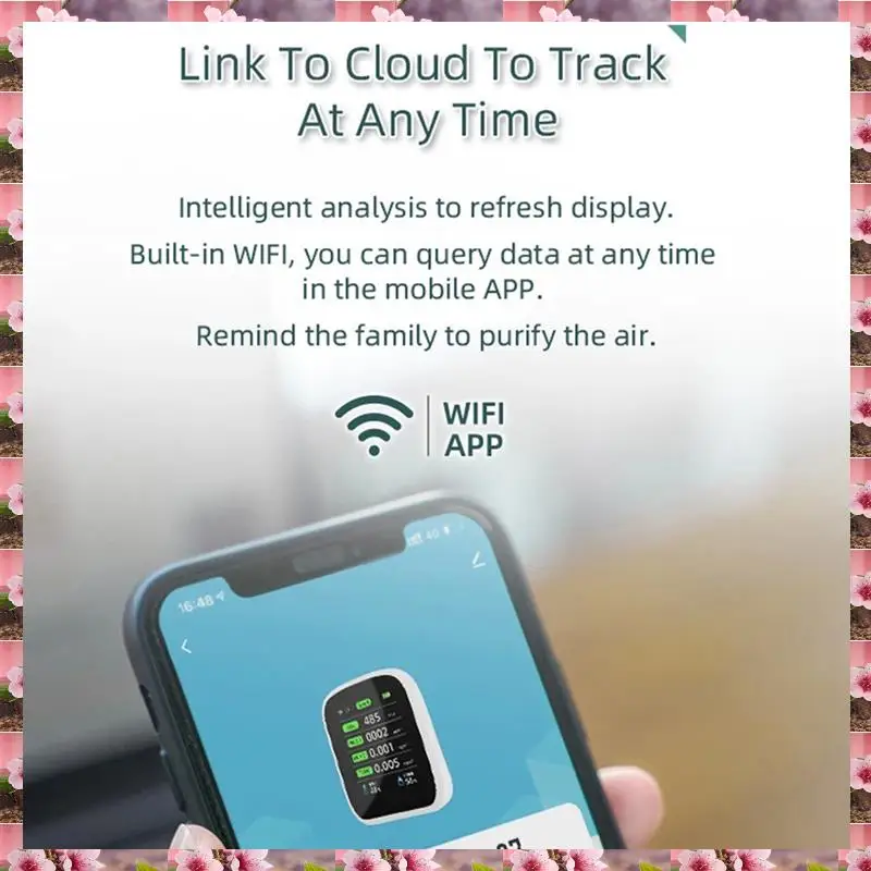 

Измеритель качества воздуха Tuya Wi-Fi 2025 года, монитор качества воздуха в помещении 8 в 1, портативный монитор CO2, тестер температуры и влажности, легко