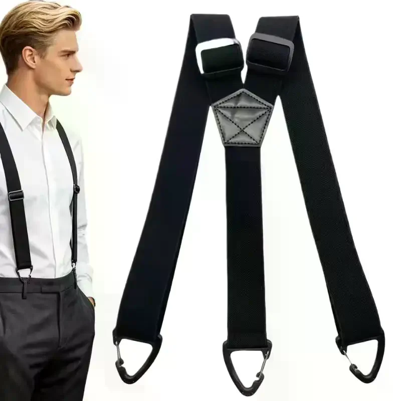 Men's Y Back Tactical Hidden Suspenders Heavy Duty Breathable Under Clothes for Construction Work Outdoor Hunting Trip