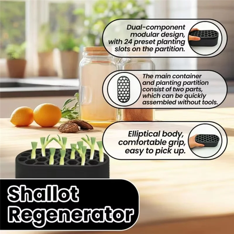 SEWS-Scallion Planter Seedlingstarter Trays Regenerator System Growing Hydroponic For Lawn Gardening Indoor Home